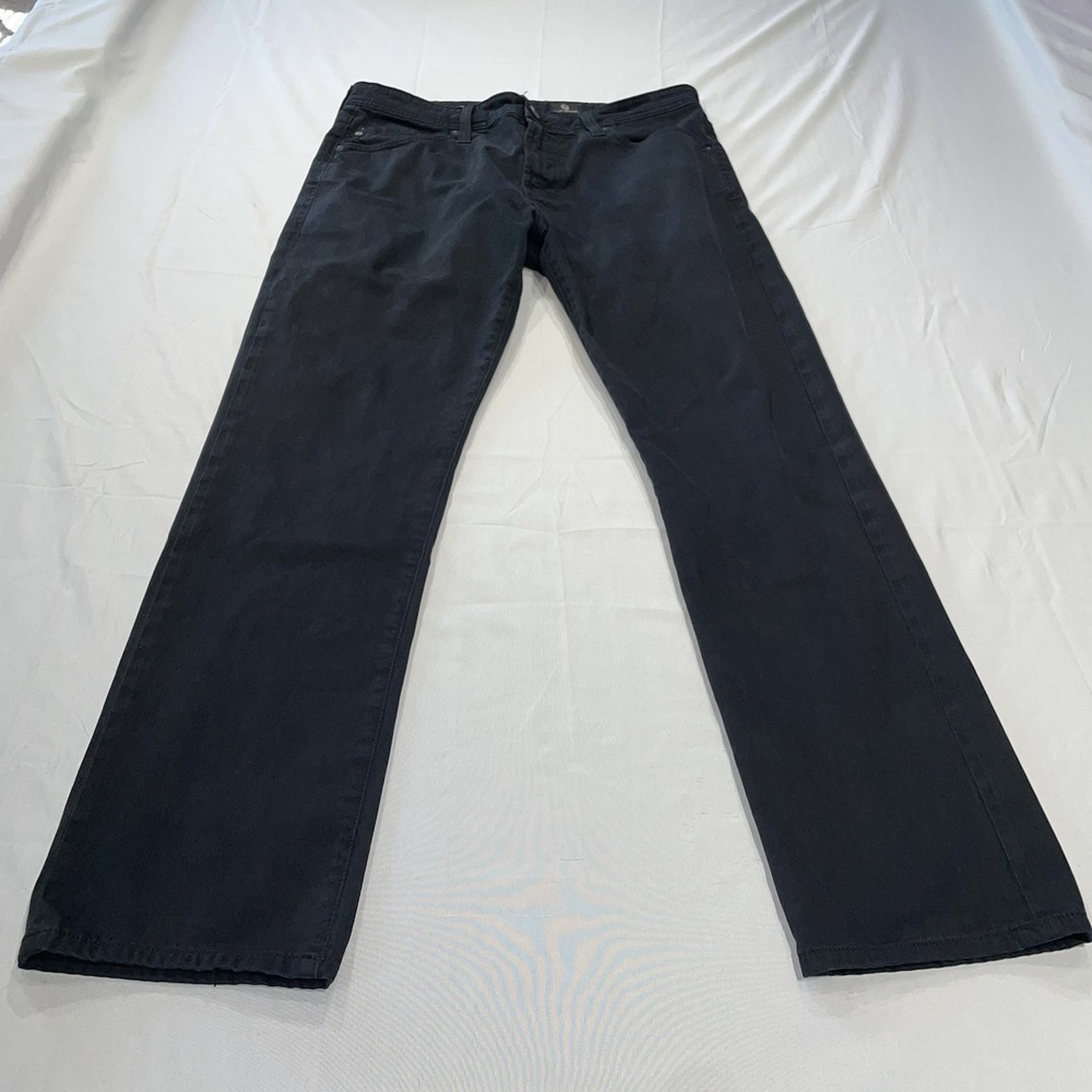 AG Adriano Goldschmied Everett Pants Mens 33x34 Black Slim‎ Straight Stretch